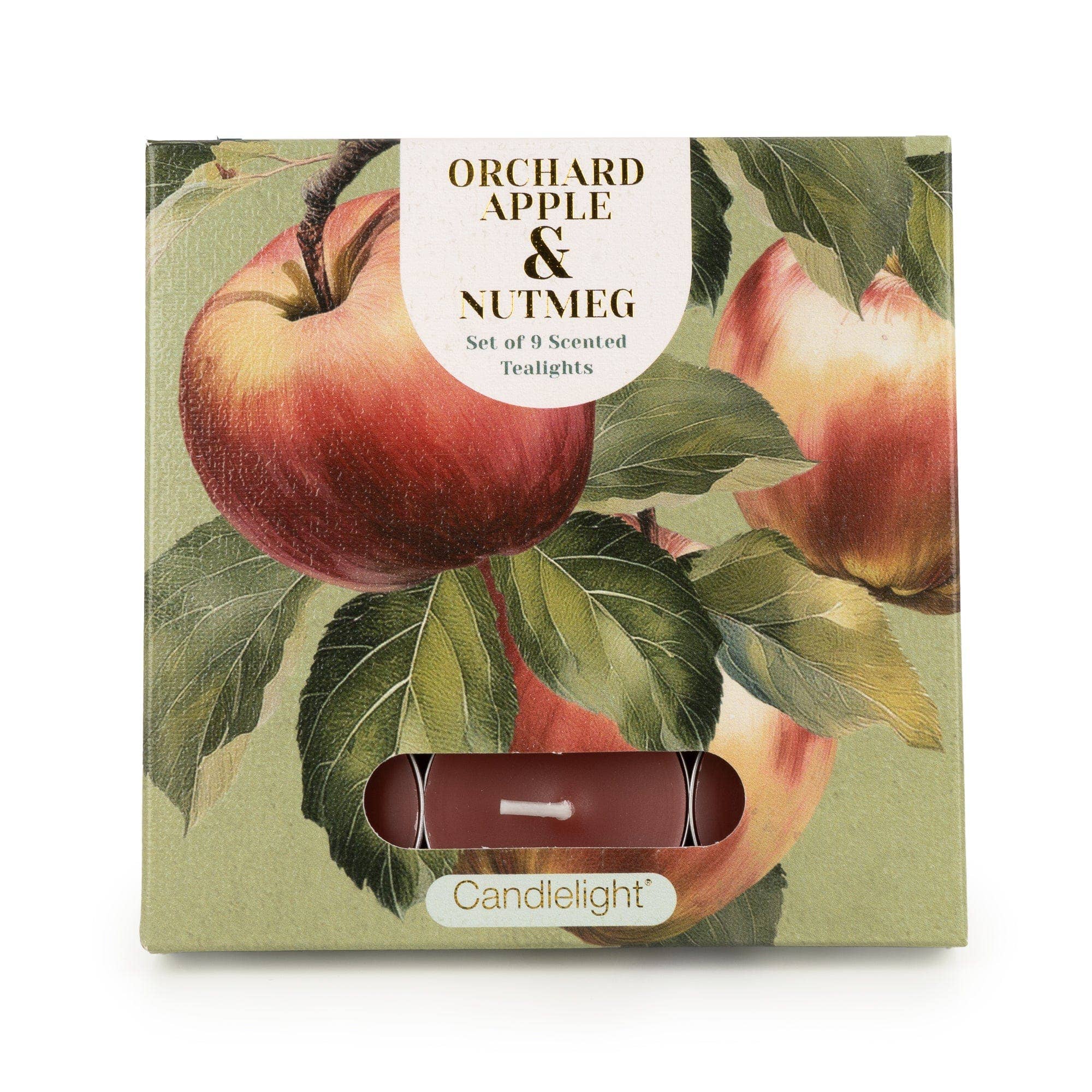 Tealight Candle Set – Orchard Apple & Nutmeg (Set of 9)