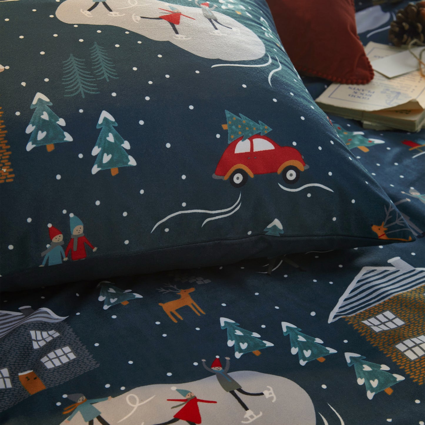 Winter Pines Sb Duvet Set Pine Navy