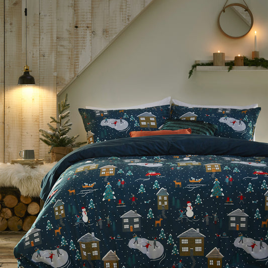 Winter Pines Sb Duvet Set Pine Navy