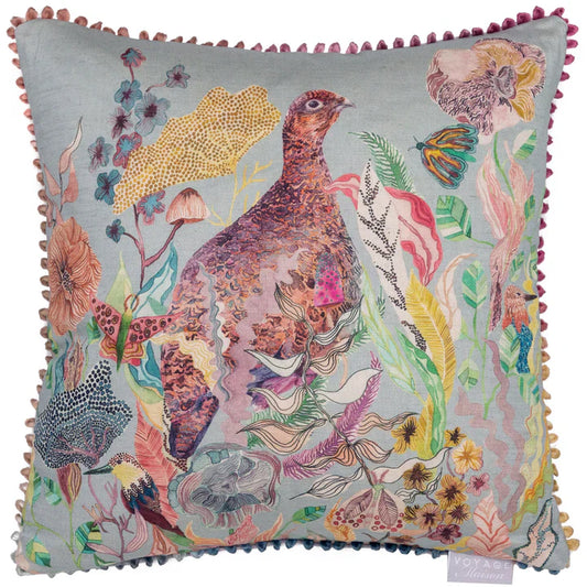 Lady Grouse Printed Cushion Robins Egg