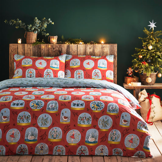 Twelve Days Db Duvet Set Red