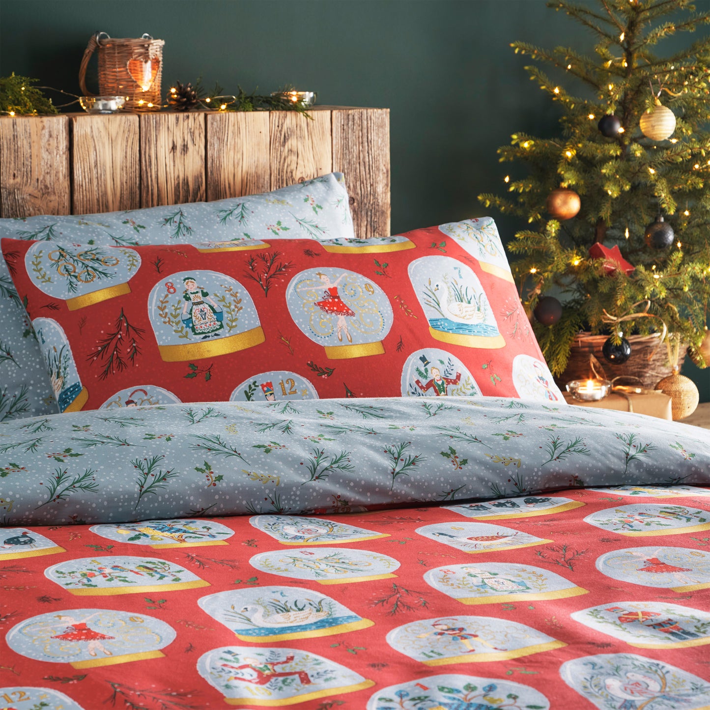 Twelve Days Db Duvet Set Red