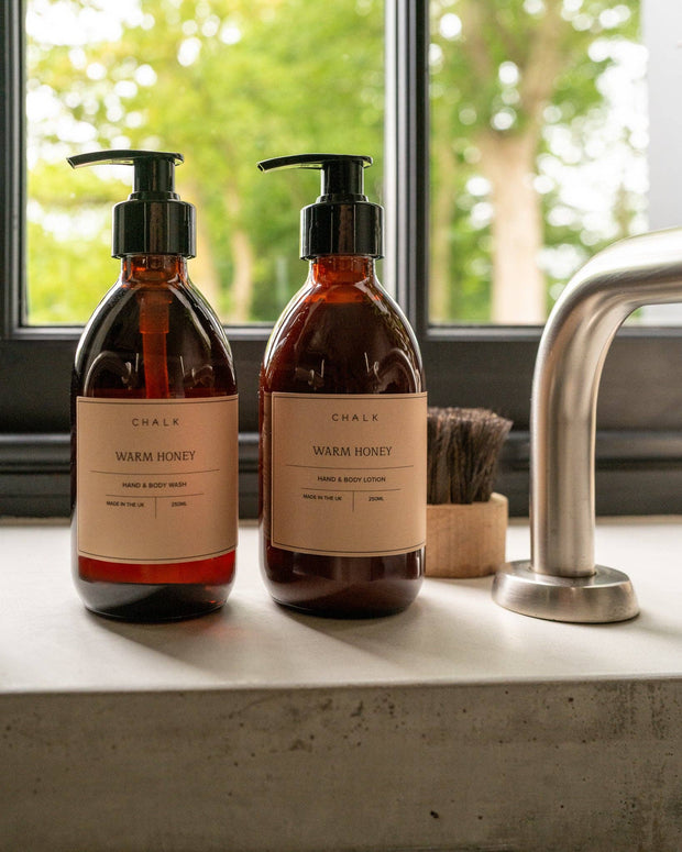 CHALK UK Ltd - Amber Glass Hand & Body Lotion | Warm Honey | 250ml