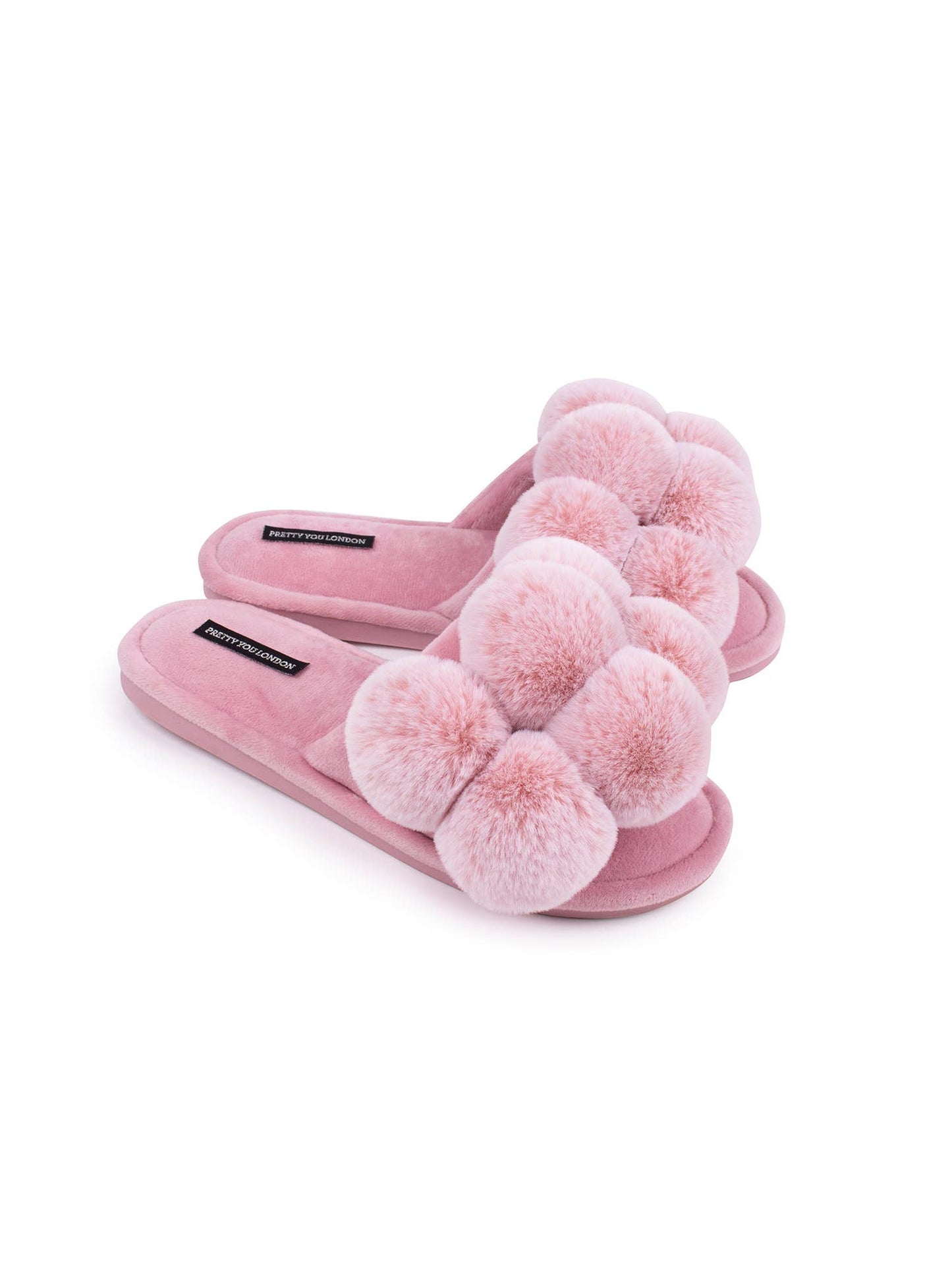 Dolly Pom Pom Slippers in Pink