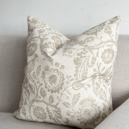 Oatmeal & Taupe - 100% Cotton Cushion