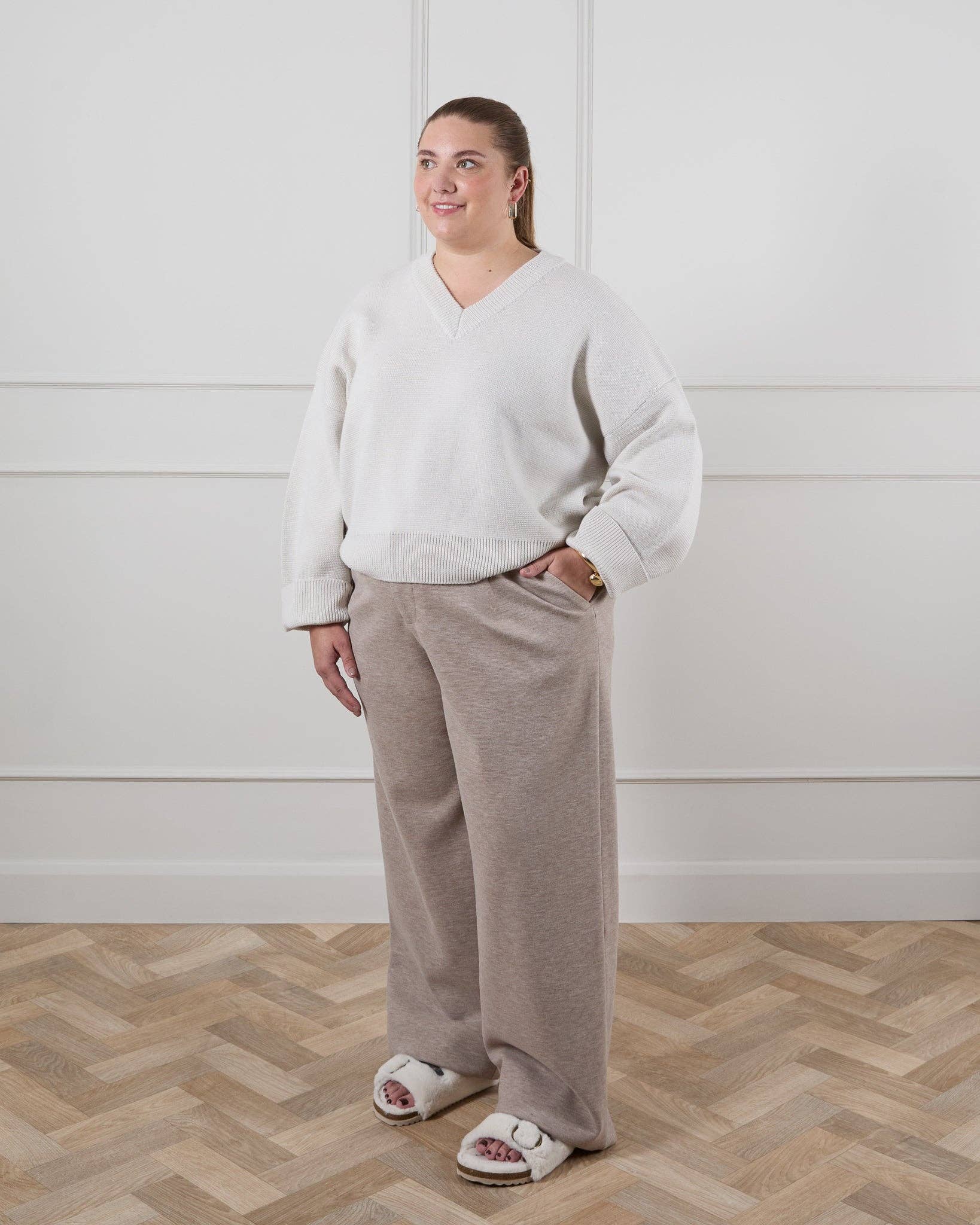 CHALK UK Ltd - Regan Trouser | Marl Beige: S/M
