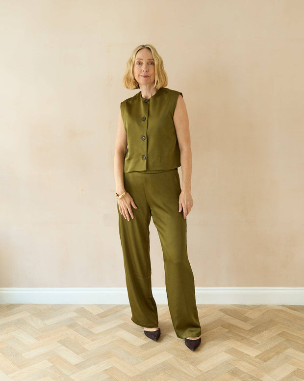 CHALK Evie Trouser | Avocado