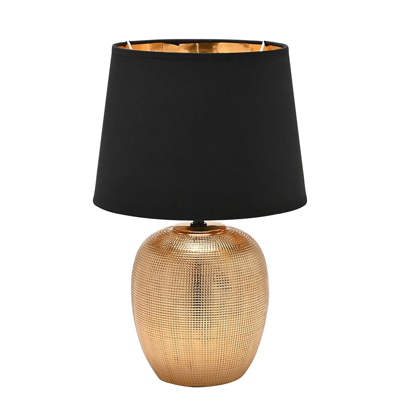 Hestia Gold & Black Textured Lamp - 39cm