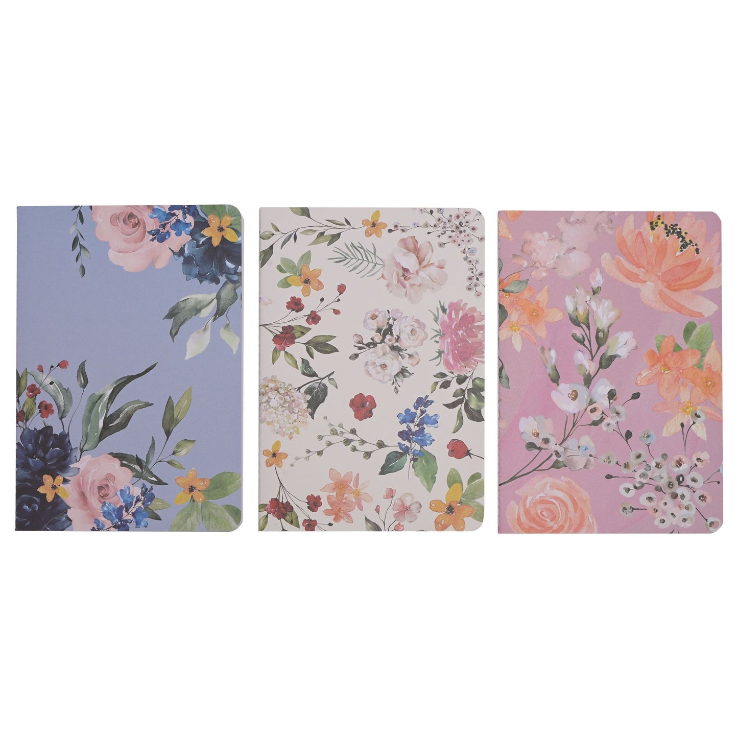 Sophia Floral Set of 3 A5 Notebooks